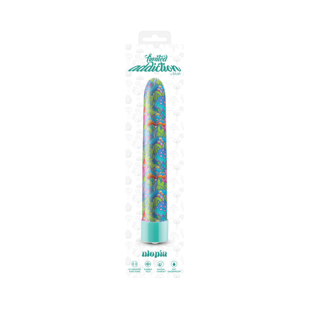 Limited Addiction Utopia Rechargeable 7 inches Vibrator Aqua