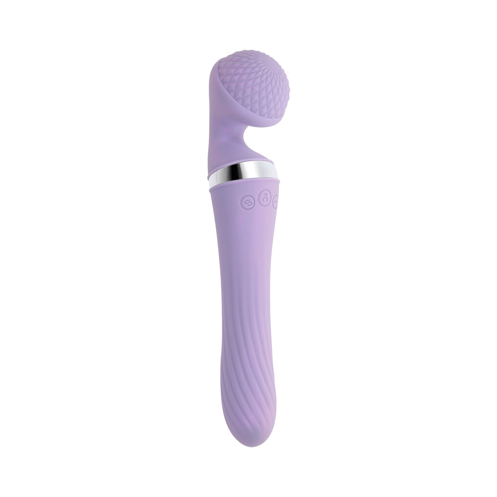 Playboy Vibrato Rechargeable Silicone Dual Ended Wand Vibrator Opal