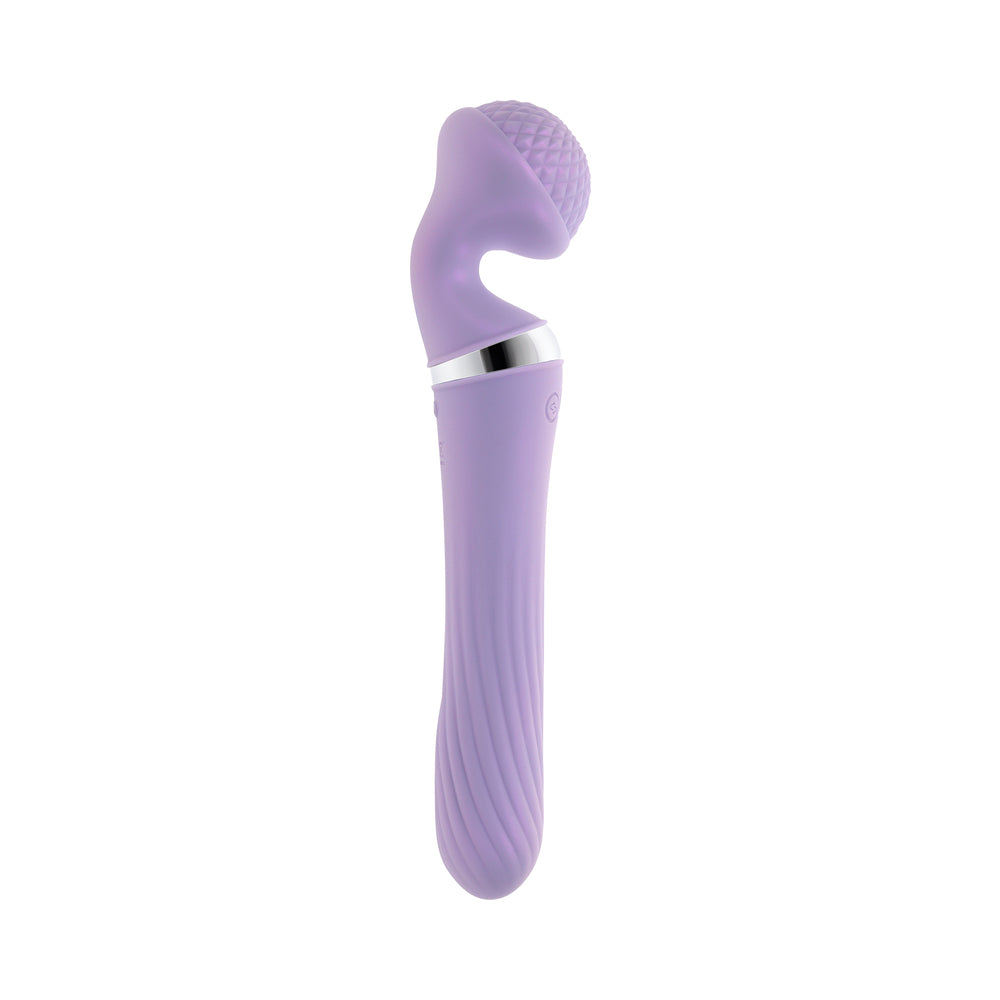 Playboy Vibrato Rechargeable Silicone Dual Ended Wand Vibrator Opal