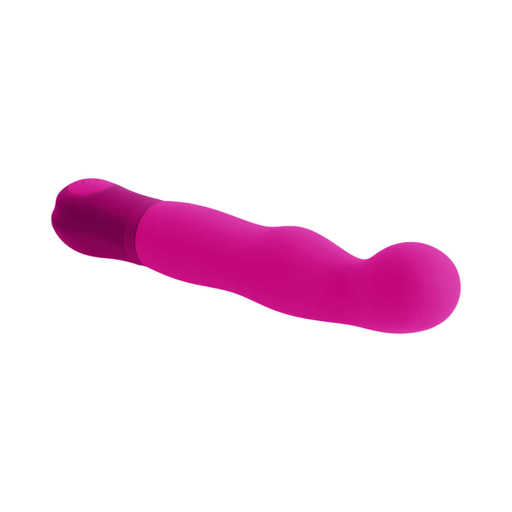 Selopa G Wow Silicone G-Spot Vibrator Pink highlighting its ergonomic design and flexible tip for targeted stimulation.