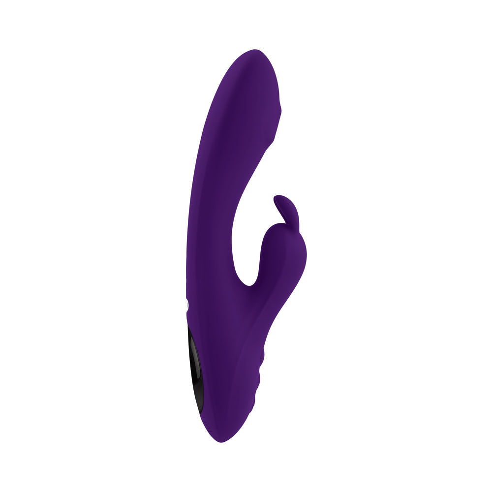 Playboy On Repeat Rechargeable Silicone Rotating Rabbit Vibrator Purple