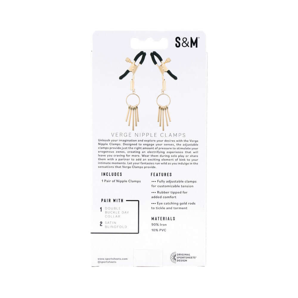 Sportsheets Sex & Mischief Verge Nipple Clamps