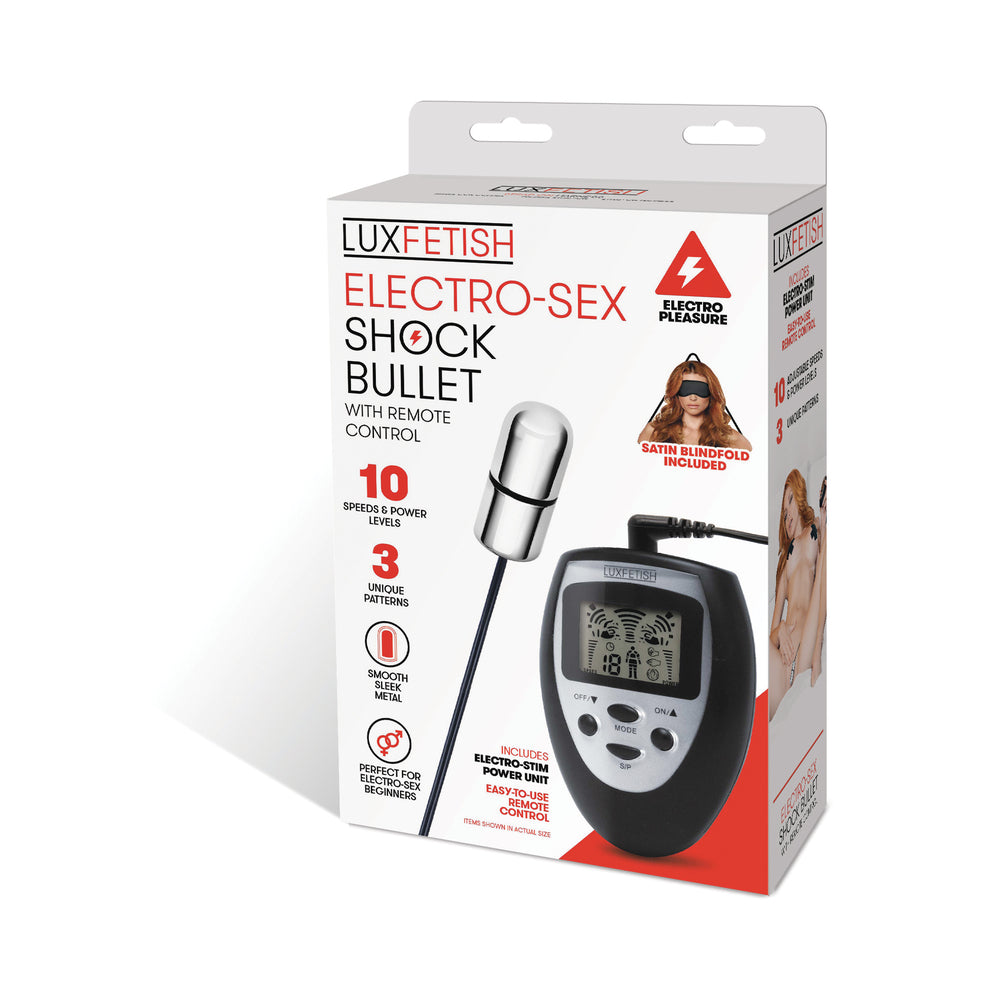 Lux Fetish Electro-sex Shock Bullet with Remote Control