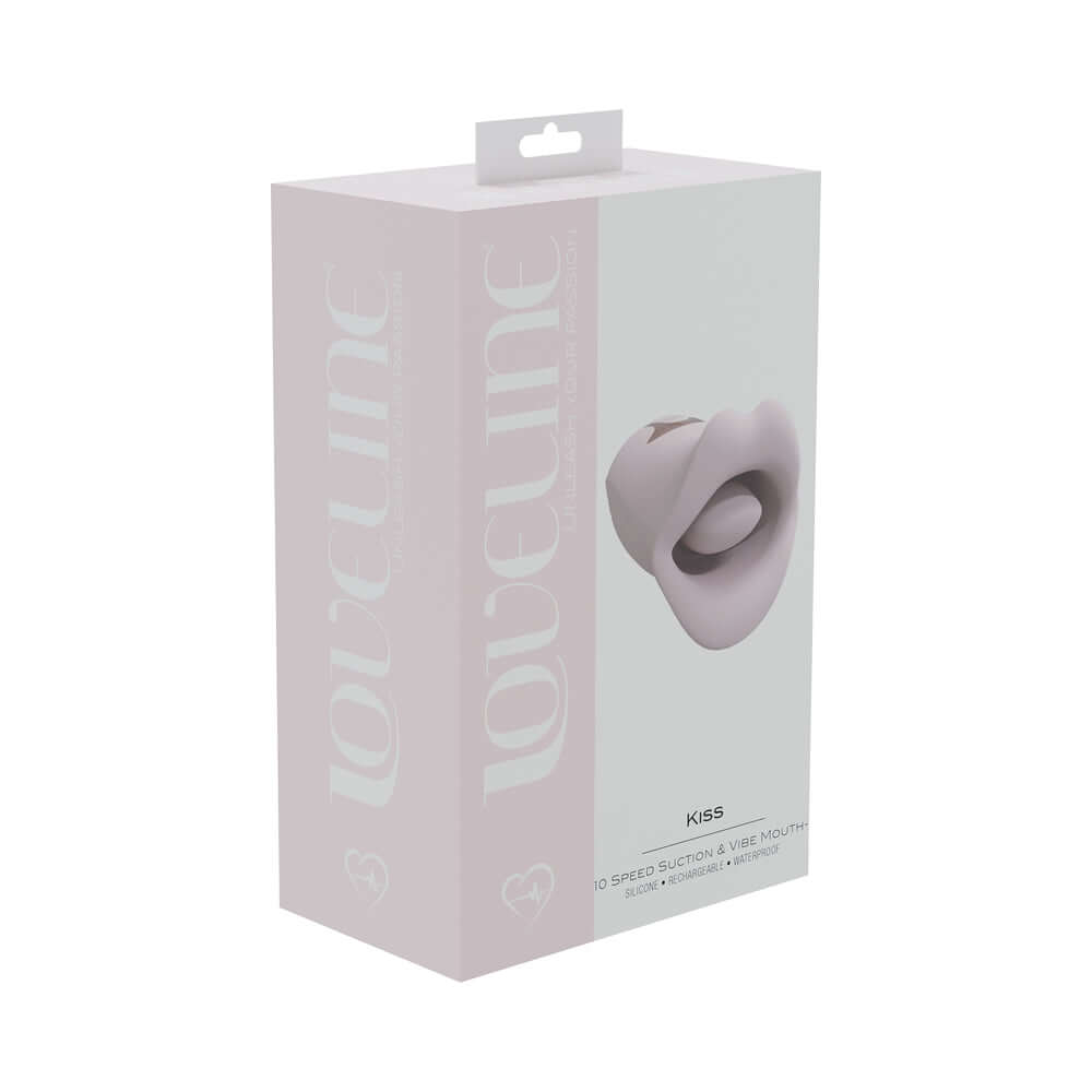 LoveLine Kiss 10 Speed Suction and Vibrating Mouth Silicone Rechargeable Waterproof Pink