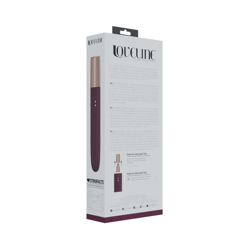 LoveLine The Traveler 10 Speed Travel Vibe Silicone Rechargeable Waterproof Burgundy