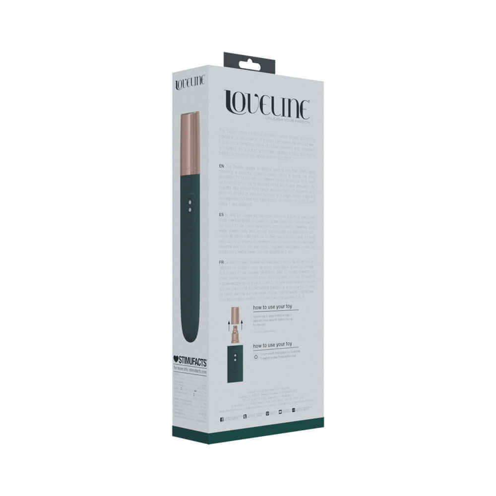 LoveLine The Traveler 10 Speed Travel Vibe Silicone Rechargeable Waterproof Forest Green