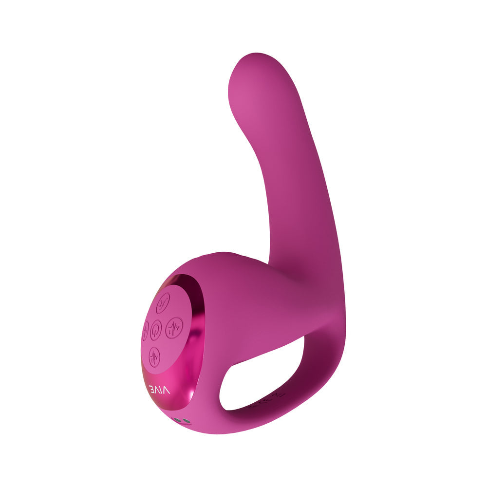 VIVE RIKO Rechargeable Triple Motor Thumper with Finger Motion and Pulse Wave Stimulator Pink