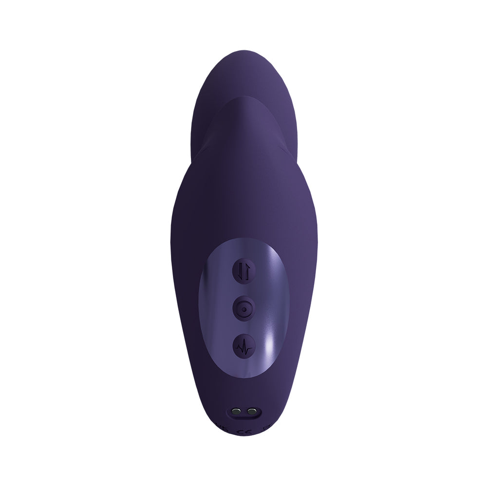VIVE YUKI Rechargeable Dual Motor G-Spot Vibrator with Massaging Beads Purple