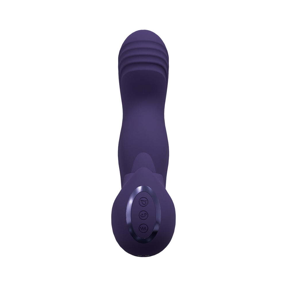 VIVE YUMI Rechargeable G-Spot Finger Motion Vibrator & Flickering Tongue Stimulator Purple