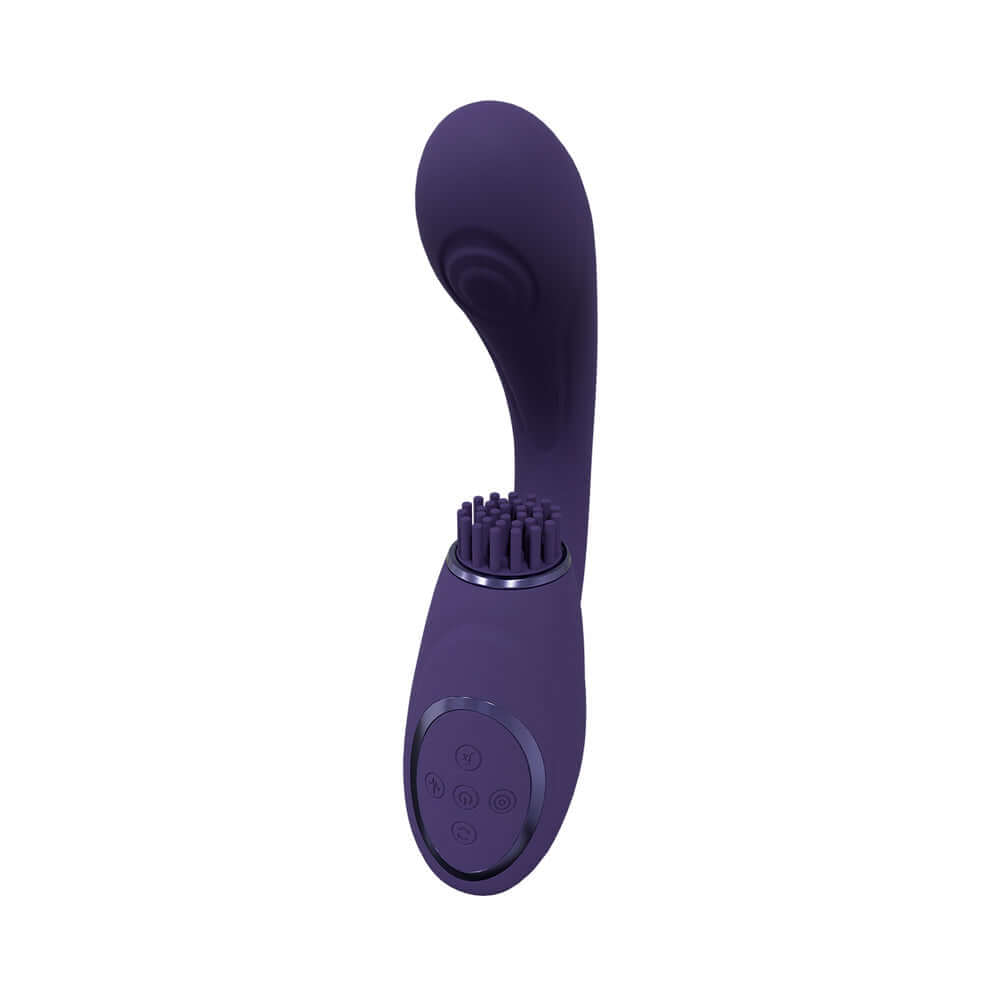 VIVE GEN Rechargeable Triple Motor G-Spot Vibrator with Pulse Wave and Vibrating Bristles Purple