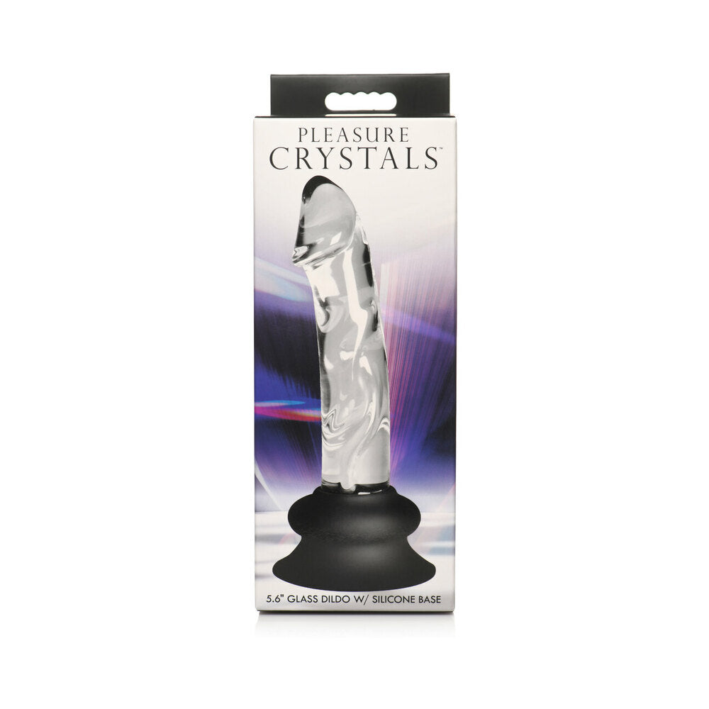 Pleasure Crystals 5.6 inches Glass Dildo with Silicone Base