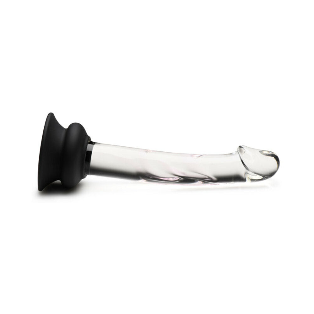 Pleasure Crystals 7 inches Glass Dildo with Silicone Base