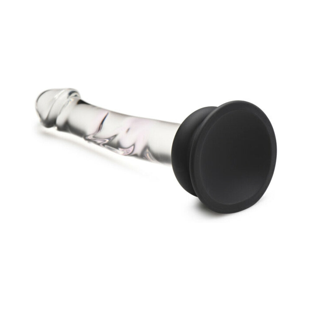 Pleasure Crystals 7 inches Glass Dildo with Silicone Base