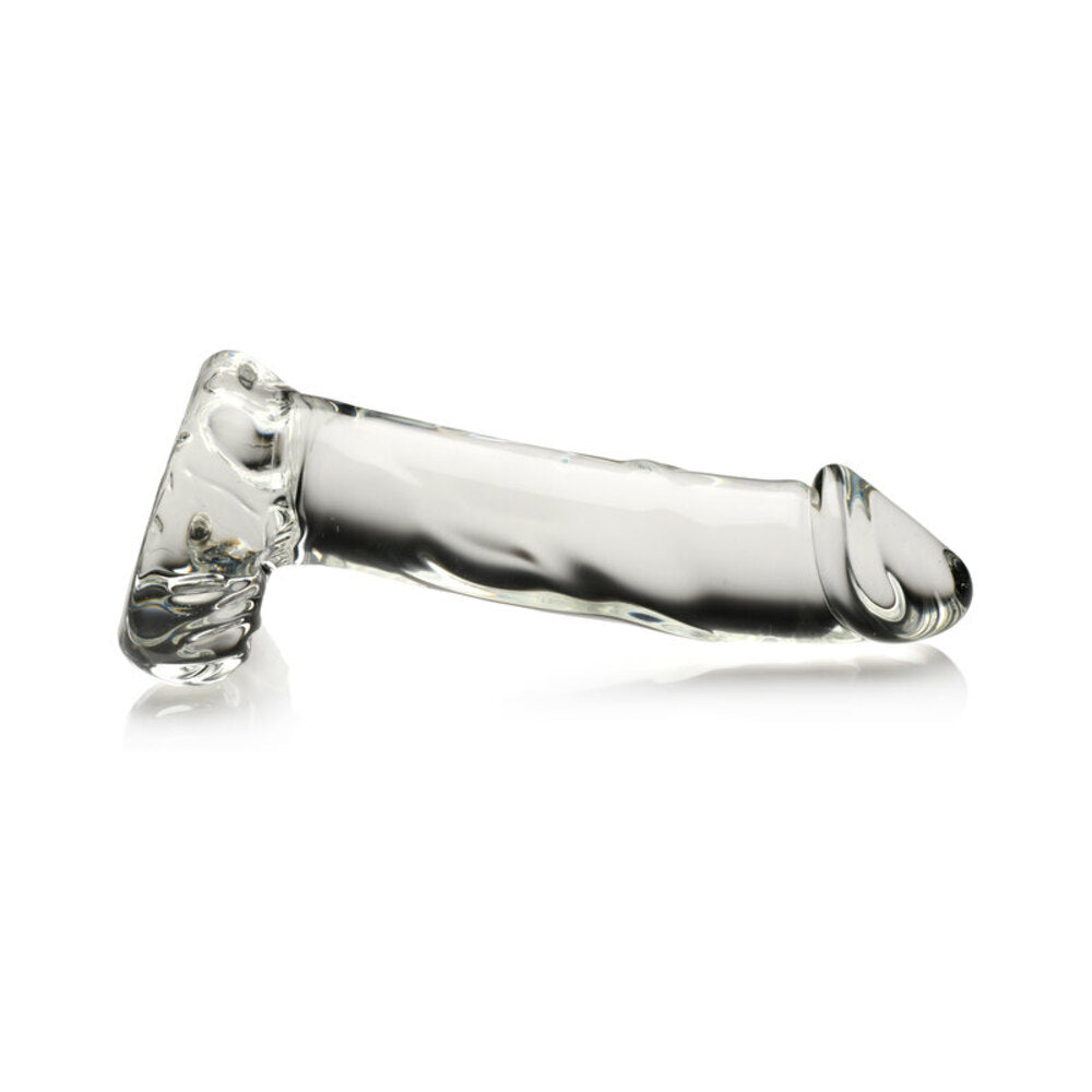 Pleasure Crystals 7.1 inches Glass Dildo with Balls