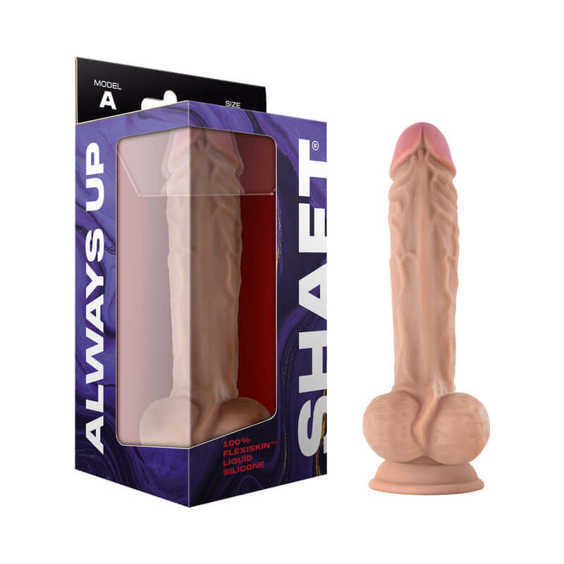 Shaft Model A: 10.5 inch Dual Density Silicone Dildo with Balls Pine
