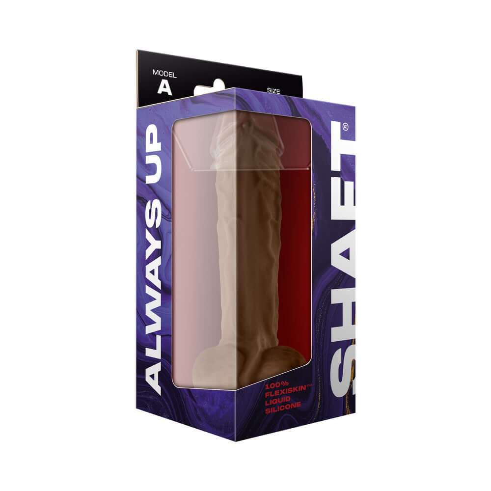 Shaft Model A: 10.5 inches Dual Density Silicone Dildo with Balls Oak