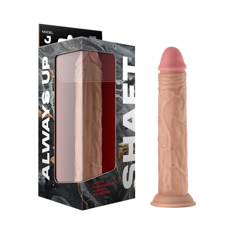 Shaft Model J: 9.5 inch Dual Density Silicone Dildo Pine
