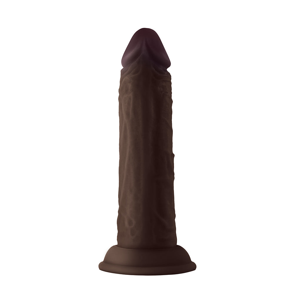 Shaft Model J: 5.5 inch Dual Density Silicone Dildo Mahogany