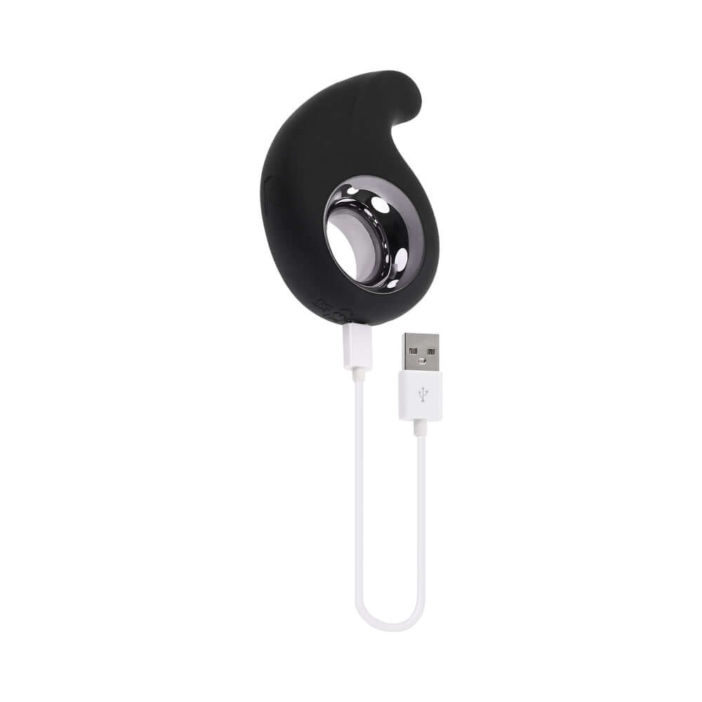 Playboy Ring My Bell Rechargeable Silicone Tapping Vibrator Black