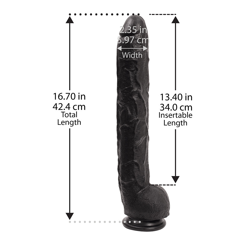Dick Rambone Huge Dildo 17 inches - Black