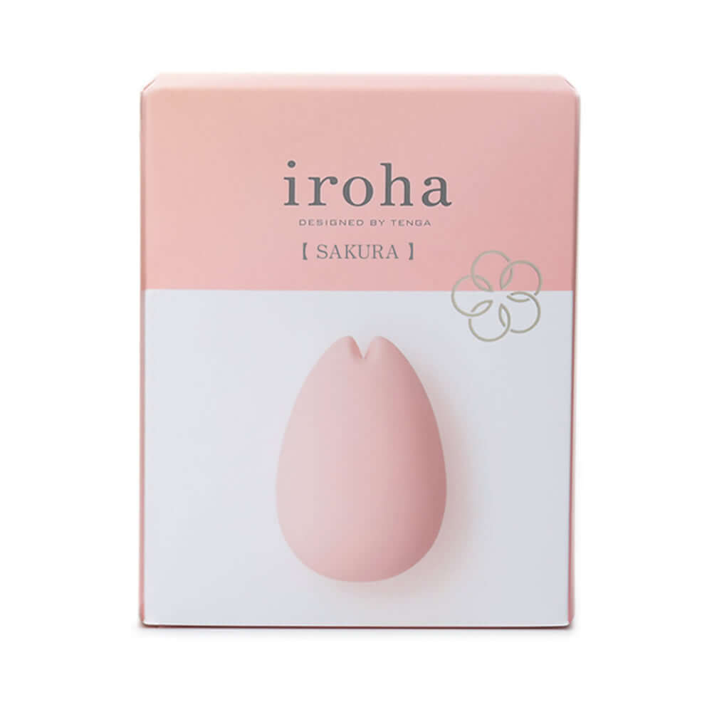 Tenga iroha SAKURA Massager packaging featuring a cherry-blossom pink design and elegant branding.