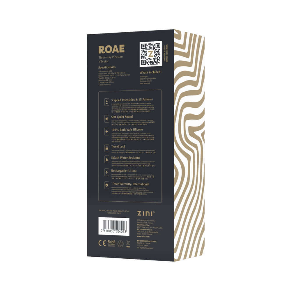 Zini Roae SE Black/Gold Vibrator