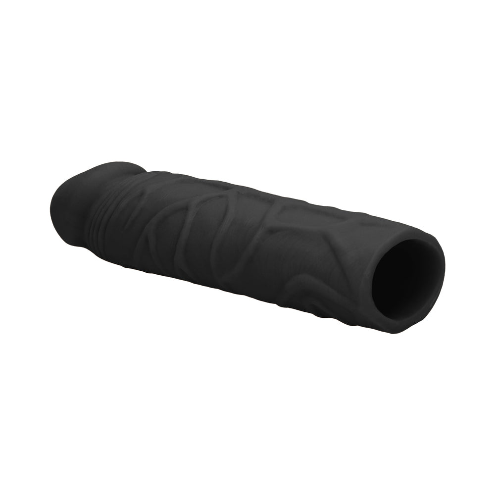 RealRock Skin 7 inches Penis Extender Sleeve Black