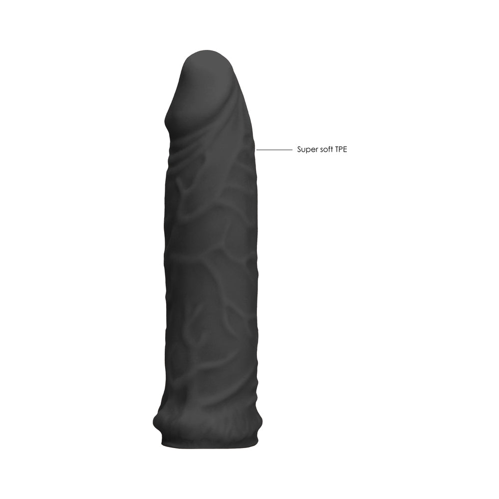 RealRock Skin 6 inches Penis Extender Sleeve Black