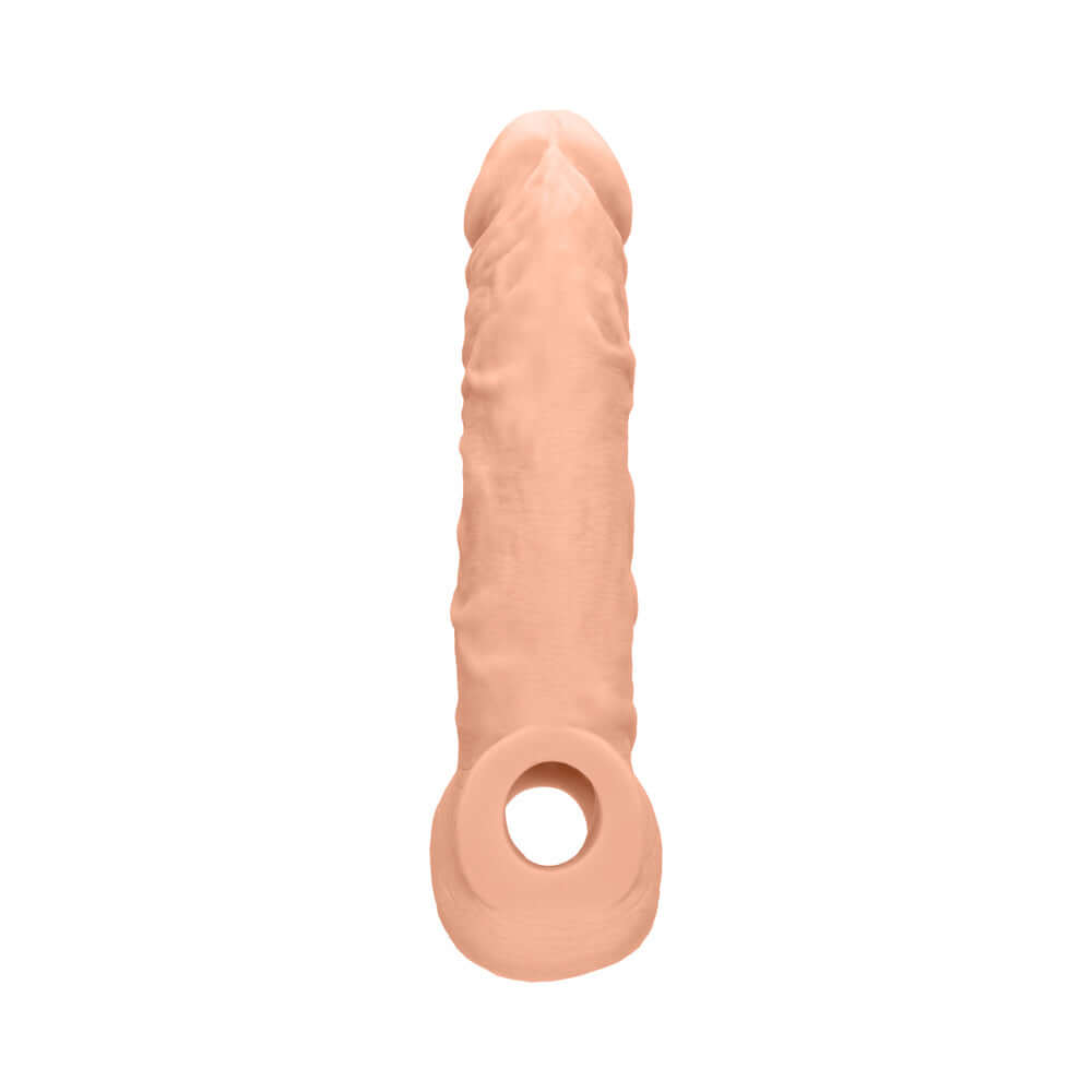 RealRock Skin 8 inches Penis Extender Sling Beige - ultra-realistic detail and texture for authentic pleasure.