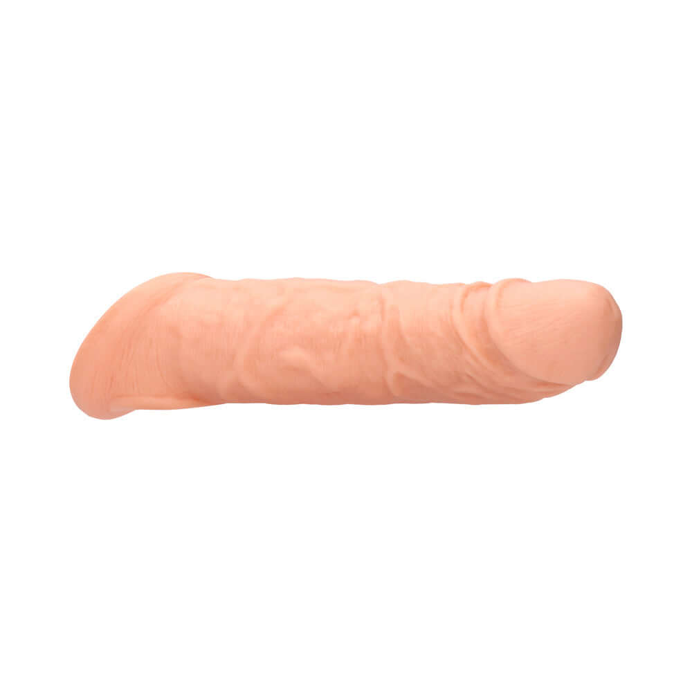 RealRock Skin 8 inches Penis Extender Sling Beige - realistic detail and lifelike texture for enhanced pleasure.