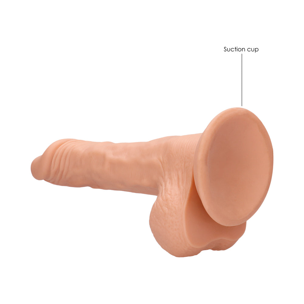 RealRock Skin 10 inches Dildo with Balls Beige