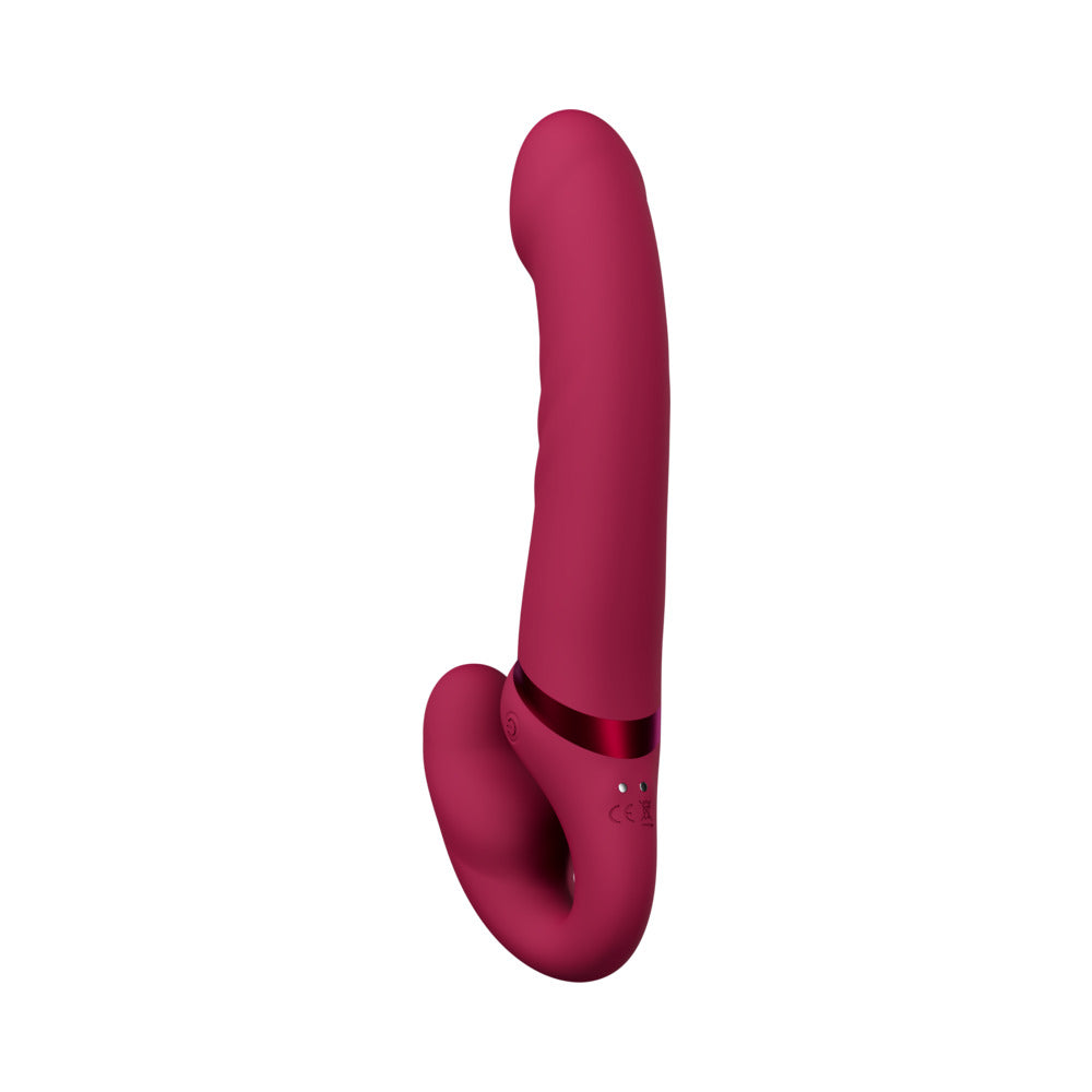 Lovense Lapis Rechargeable Silicone App Control Dual End Strapless Strap-On - Magenta