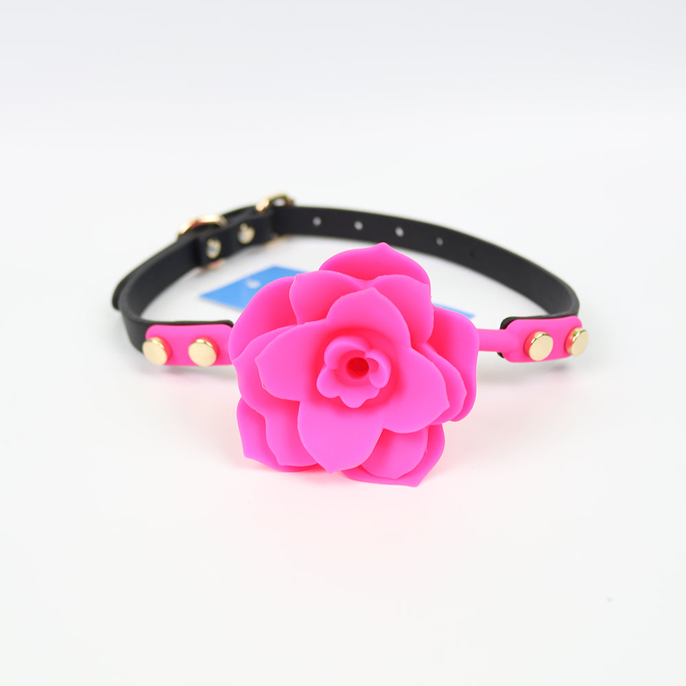 Ple'sur Flower Ball Gag Breathable Silicone Pink