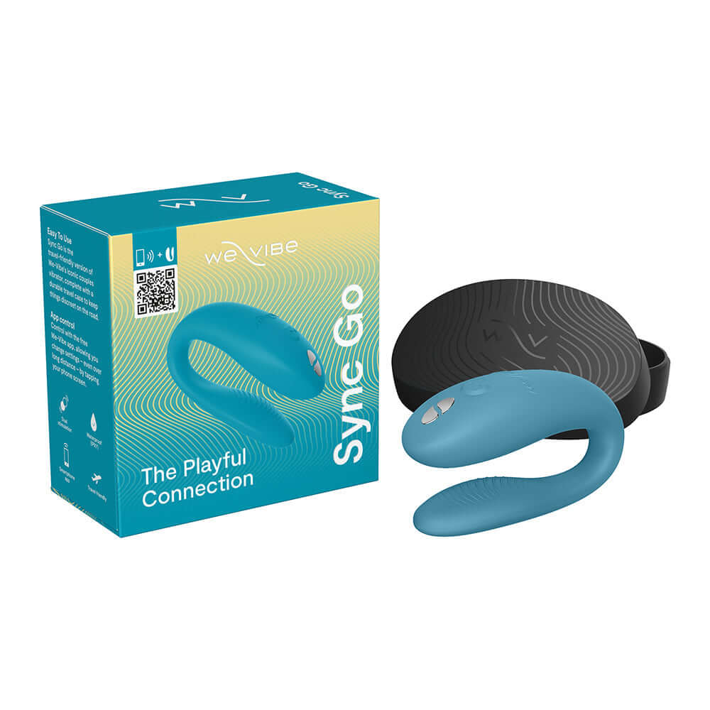 We-Vibe Sync Go App Control Rechargeable Silicone Couples Vibrator - Turquoise