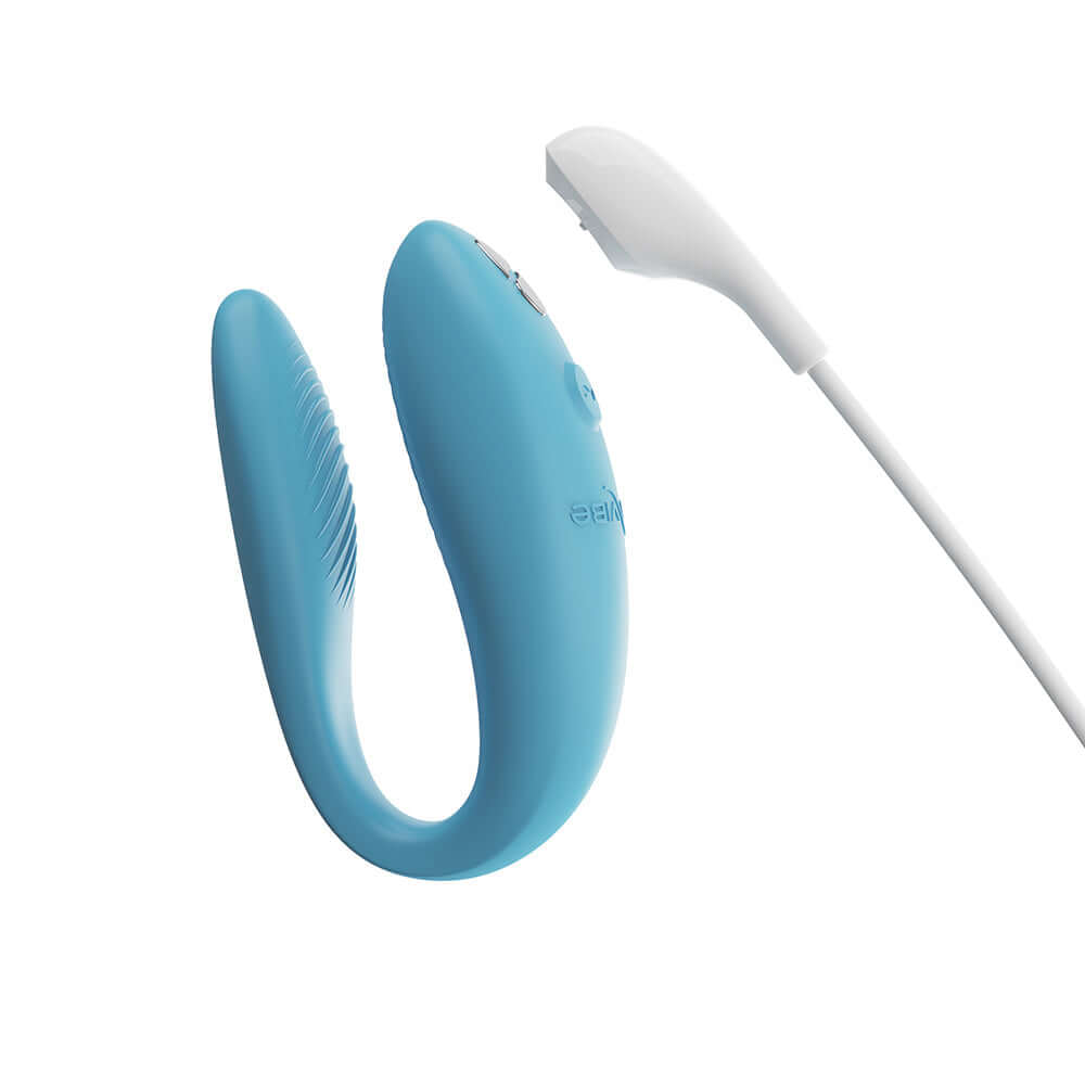 We-Vibe Sync Go App Control Rechargeable Silicone Couples Vibrator - Turquoise