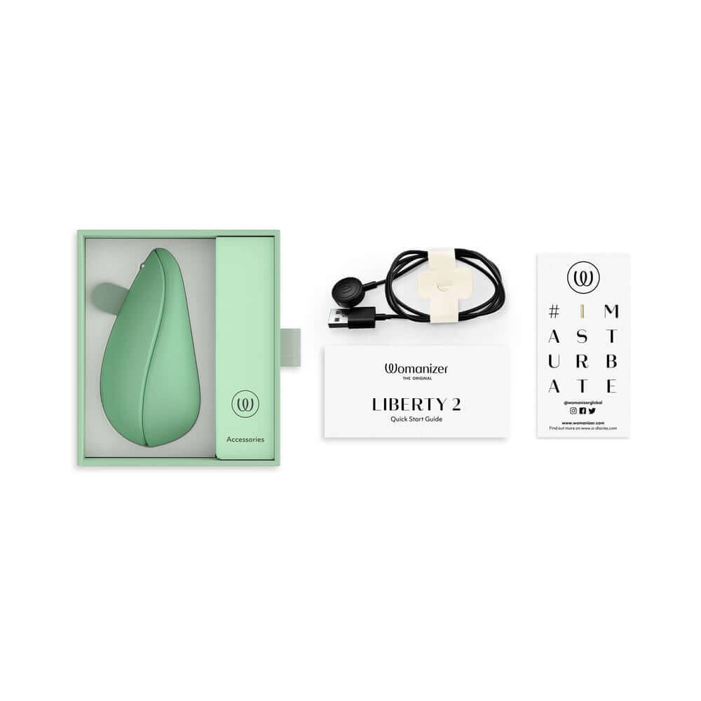 Womanizer Liberty 2 Rechargeable Silicone Clitoral Stimulator - Sage