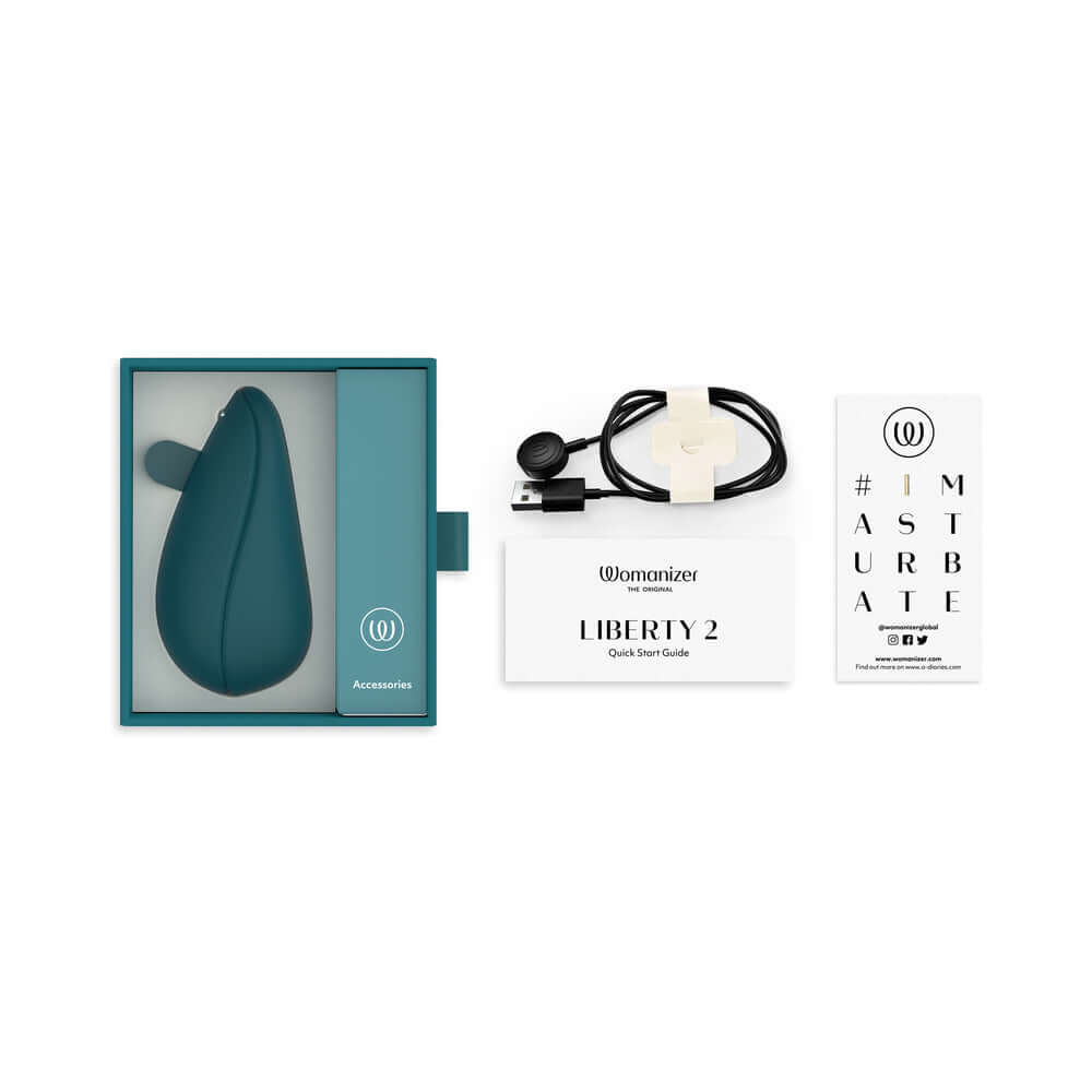 Womanizer Liberty 2 Rechargeable Silicone Clitoral Stimulator - Dark Petrol