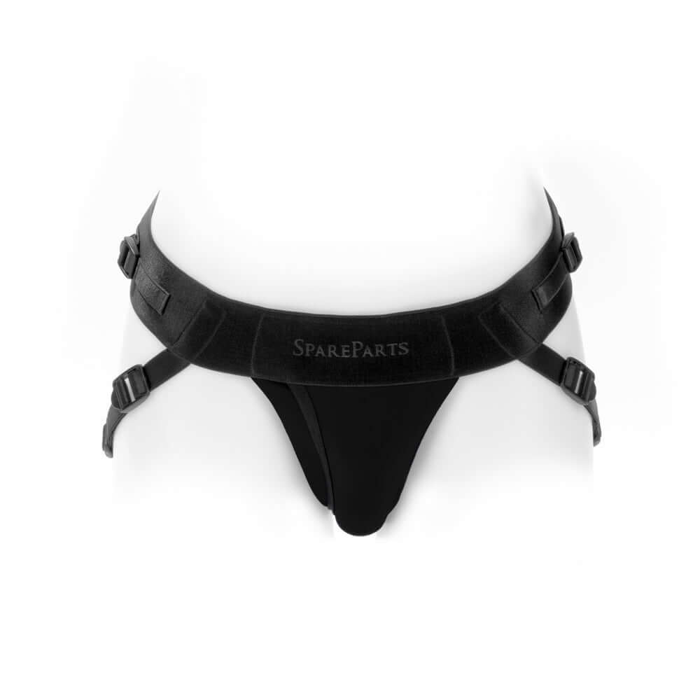 SpareParts Joque Cover Underwear Harness Black Size A Nylon, a sleek and comfortable underwear-style harness.
