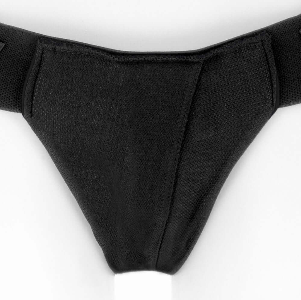 SpareParts Joque Cover Underwear Harness Black Size A Nylon close-up view showing the sleek design and material.