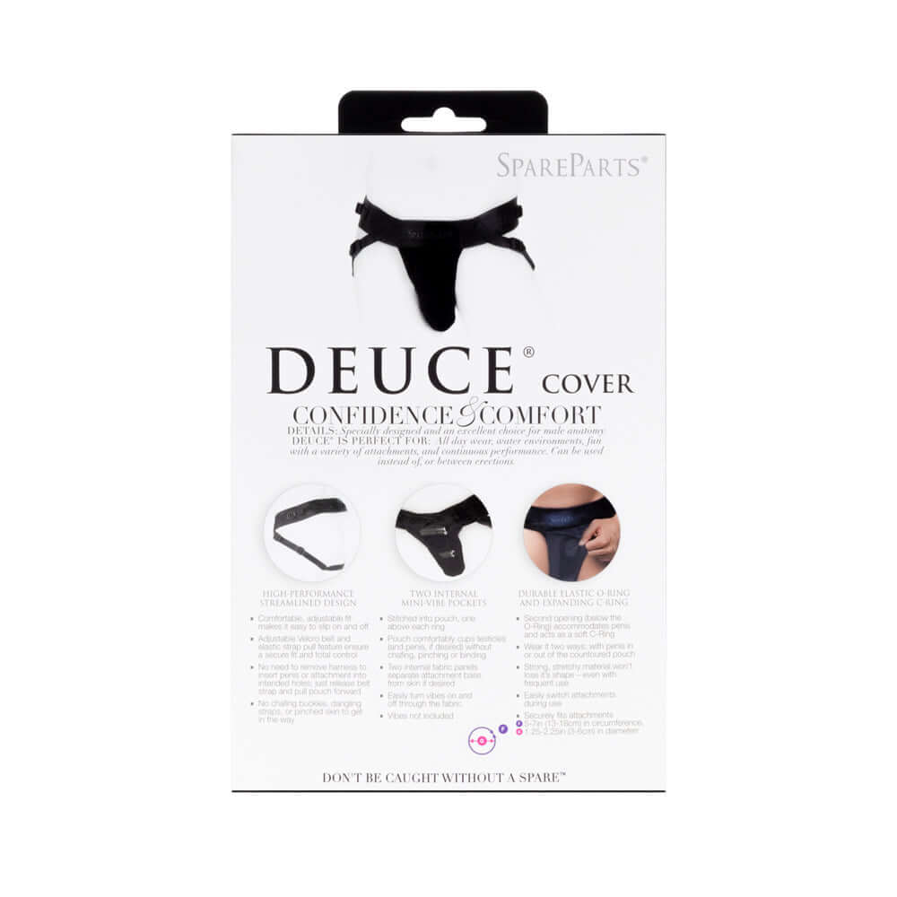 SpareParts Deuce Cover Underwear Harness Black (Double Strap) Size A Nylon
