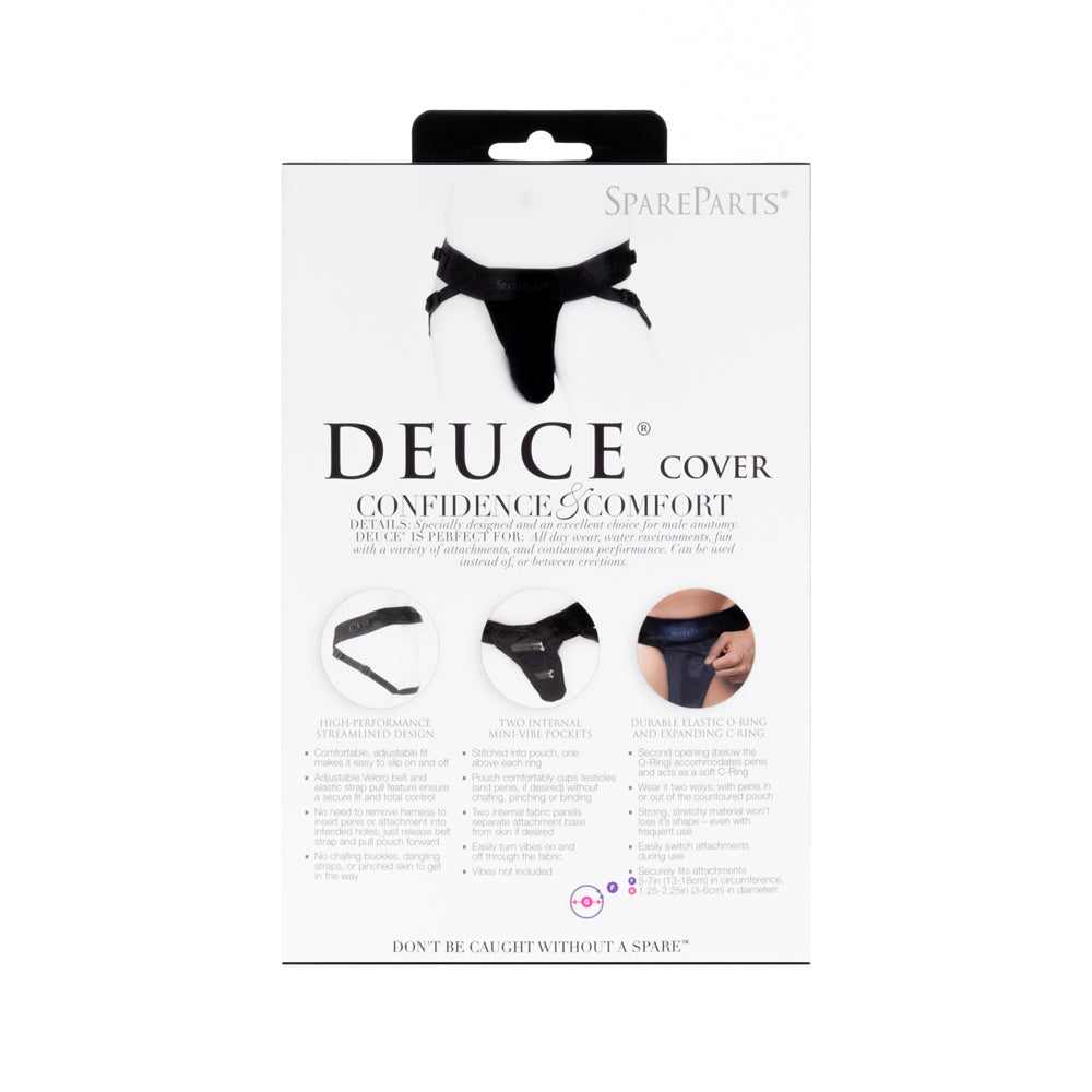 SpareParts Deuce Cover Underwear Harness Black (Double Strap) Size B Nylon