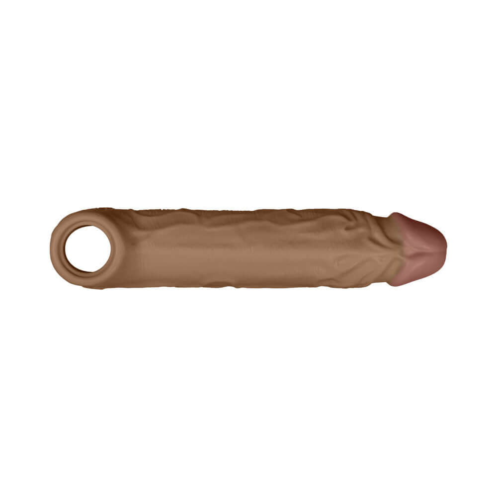 Shaft Model F Penis Sheath Oak Size 1 realistic silicone extension sheath for enhanced comfort and fit.