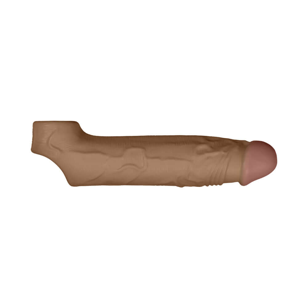 Shaft Model F Penis Sheath Oak Size 1 realistic silicone extension sheath for comfort and fit.