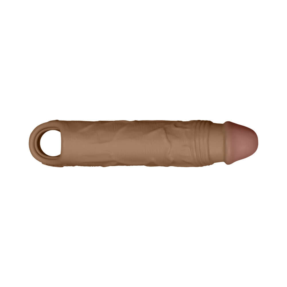 Shaft Model F Penis Sheath Oak Size 1 featuring premium FLEXISKIN™ liquid silicone for comfort and fit.