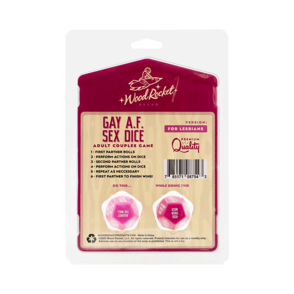 Gay AF Sex Dice: Lesbians