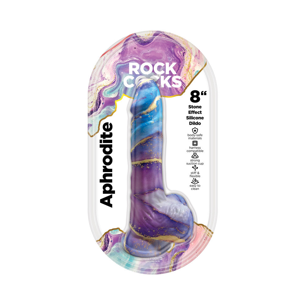 Rock Cocks Aphrodite Marble Silicone Dildo 8 inches