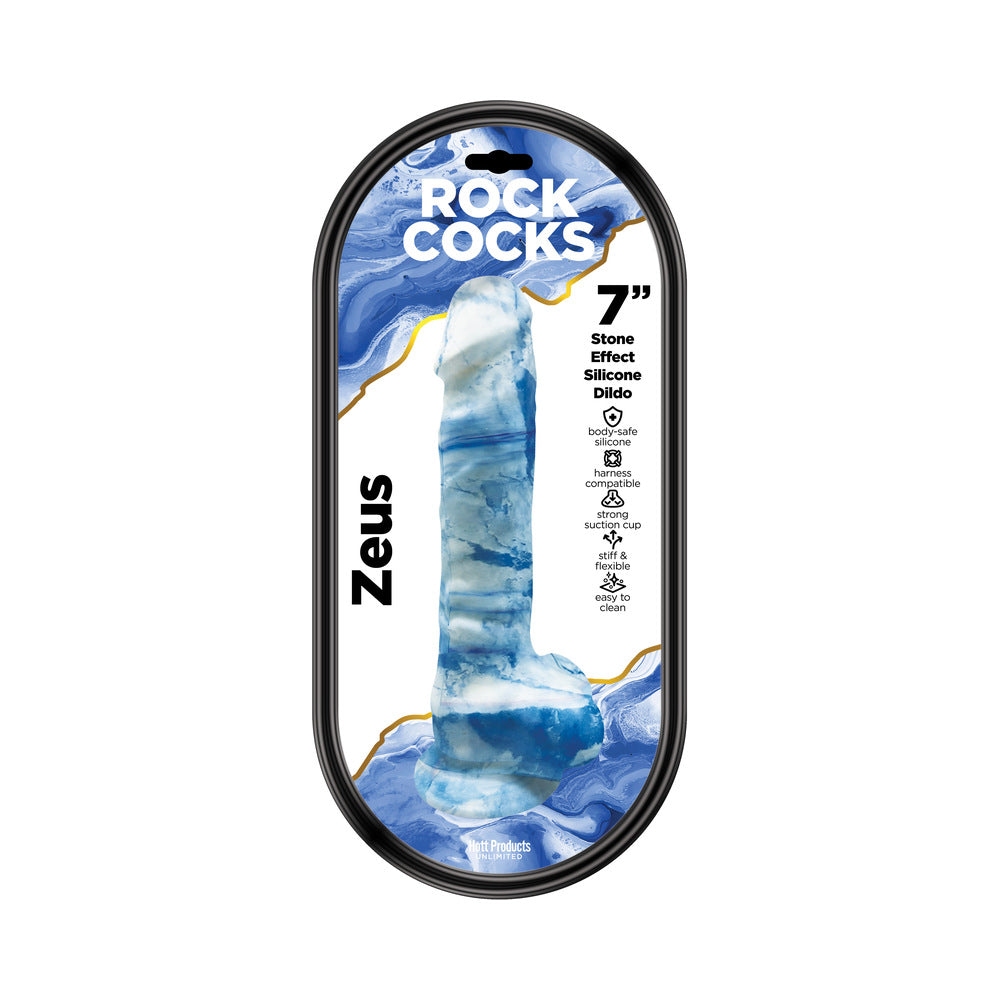 Rock Cocks Zeus Marble Silicone Dildo 7 inches