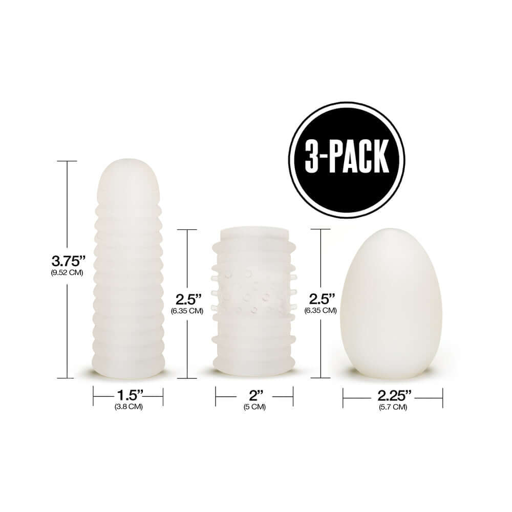 Just Add Water Whack Pack Triple Play 3-pack of pocket strokers with various textures and sizes for customizable pleasure.