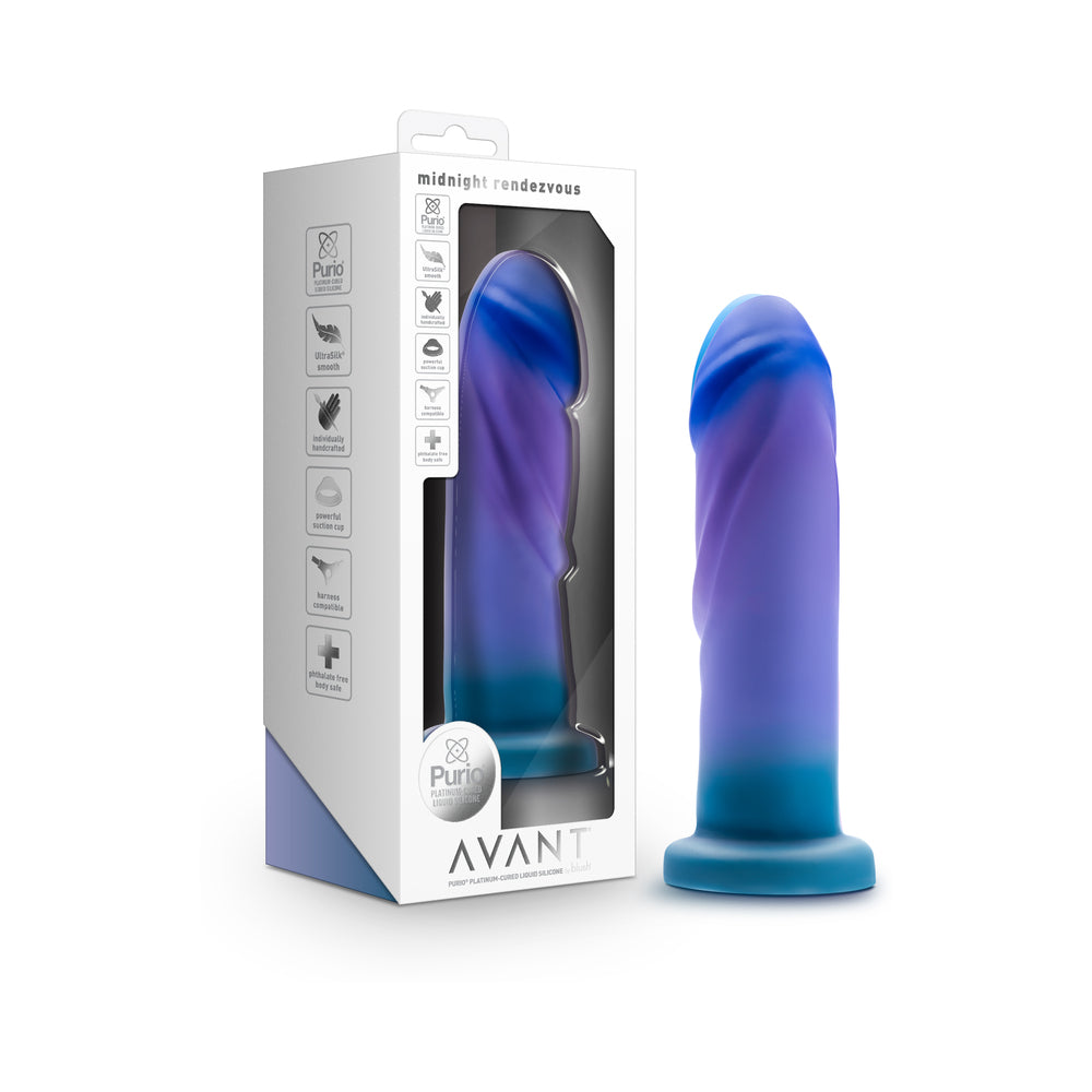 Avant Midnight Rendezvous 7.5 inches Dildo Ocean Blue