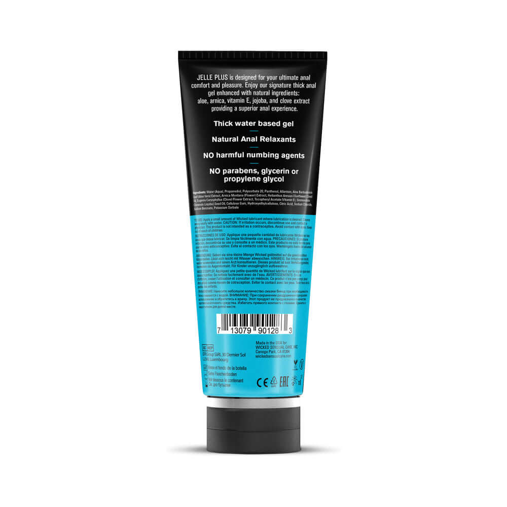 Wicked Jelle Plus Anal Lubricant with Relaxants 8 oz
